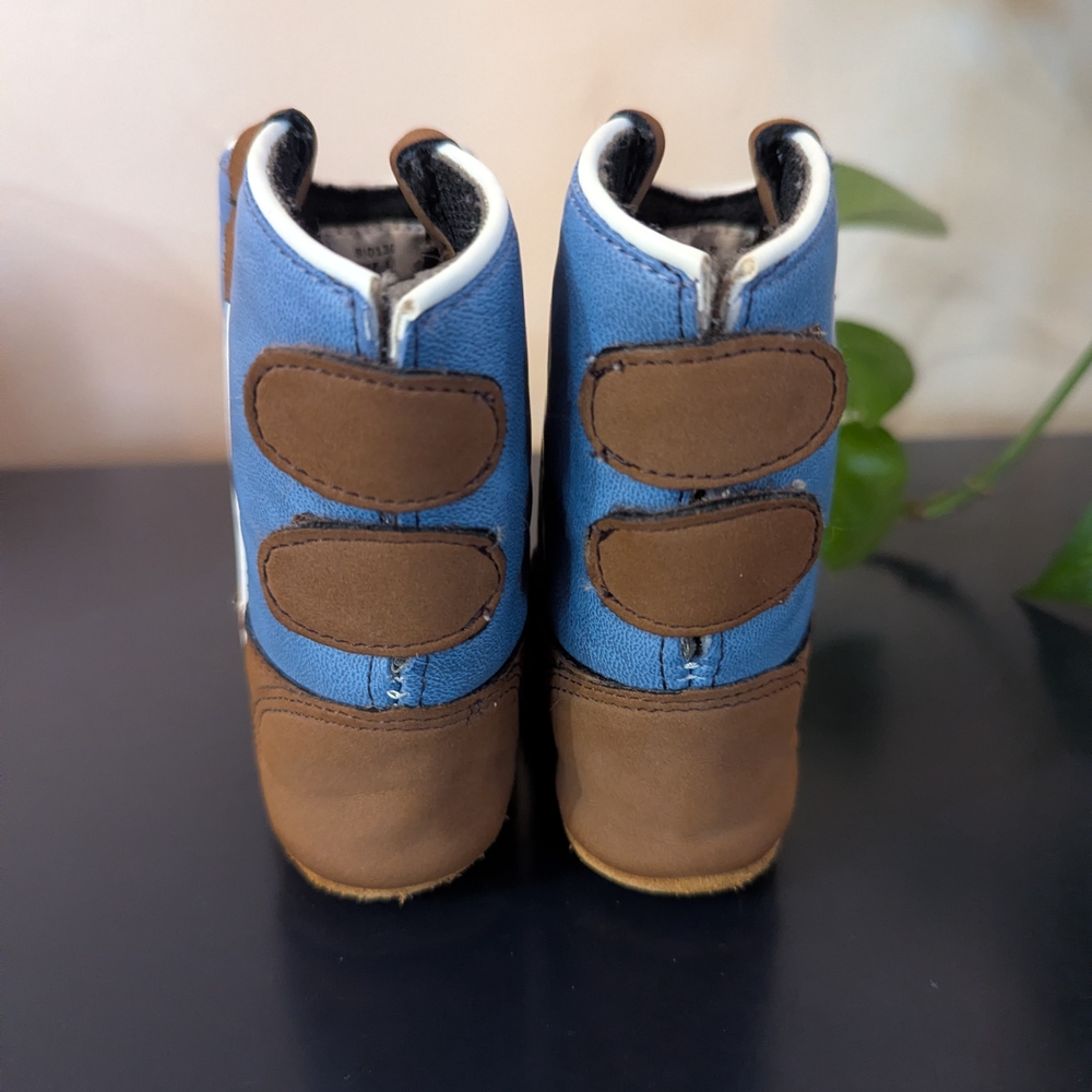 Boot Barn Blue & Brown Toddler 4 Boots - Picture 3 of 5